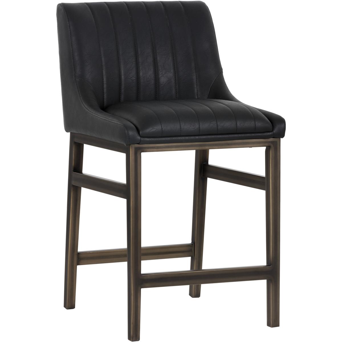 SUNPAN 101746 Halden 36.5 inch Vintage Black Counter Stool